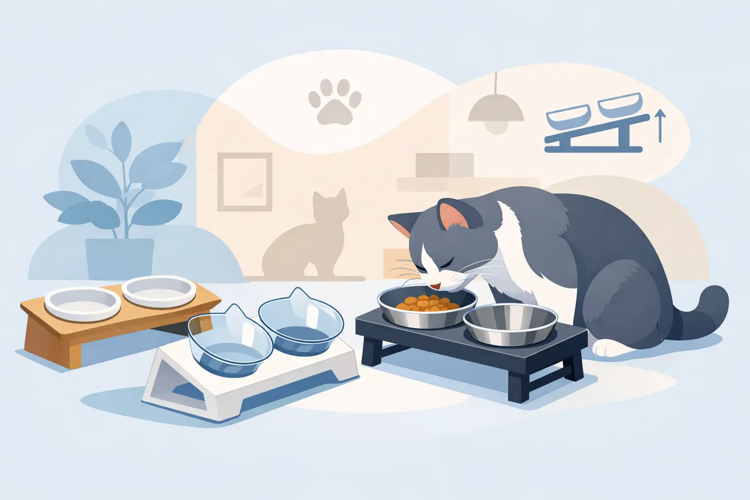 Como escolher um comedouro elevado para gatos